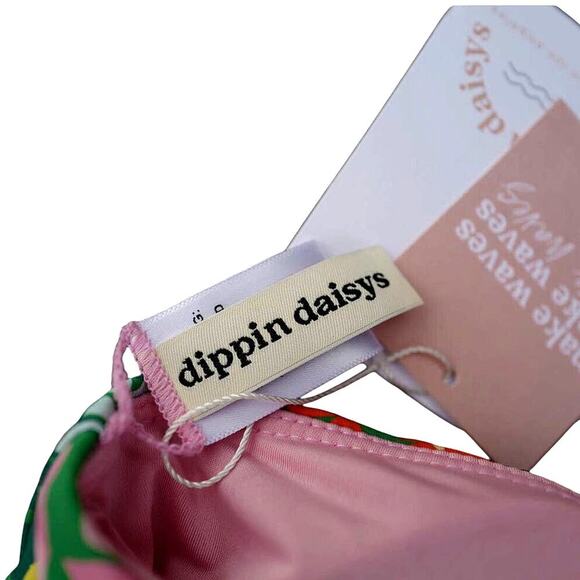 NWT Dippin Daisy’s One Shoulder Tropical Bikini Set High Waist Swimsuit USA Made - Picture 8 of 15